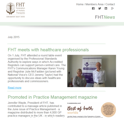FHT News - July issue