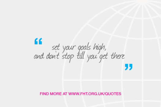 Set your goals high, and don't stop till you get there