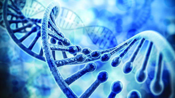 3d render of dna structure, abstract  background