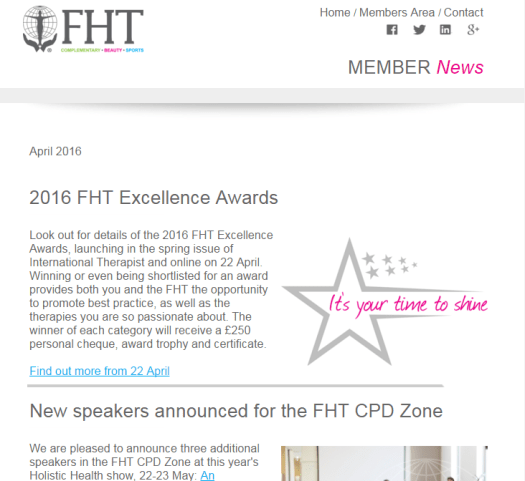 FHT Member News - April issue