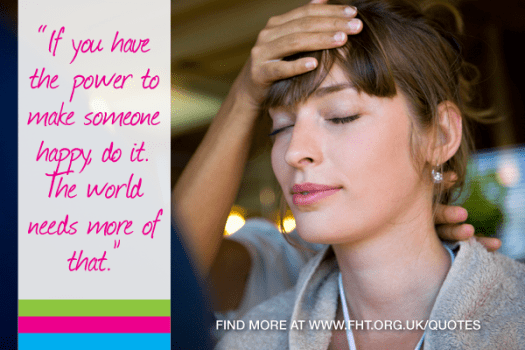 If you have the power to make someone happy, do it. The world needs more of that