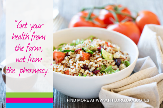 “Get your health from the farm, not from the pharmacy”