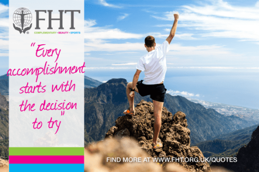 every accomplishment starts with the decision to try