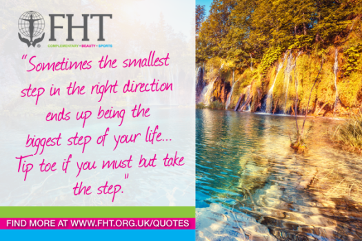 sometimes the smallest step in the right directions ends up being the biggest step of your life.  Tiptoe if you must but take the step