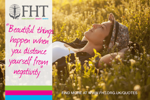 beautiful things happen when you distance yourself from negativity