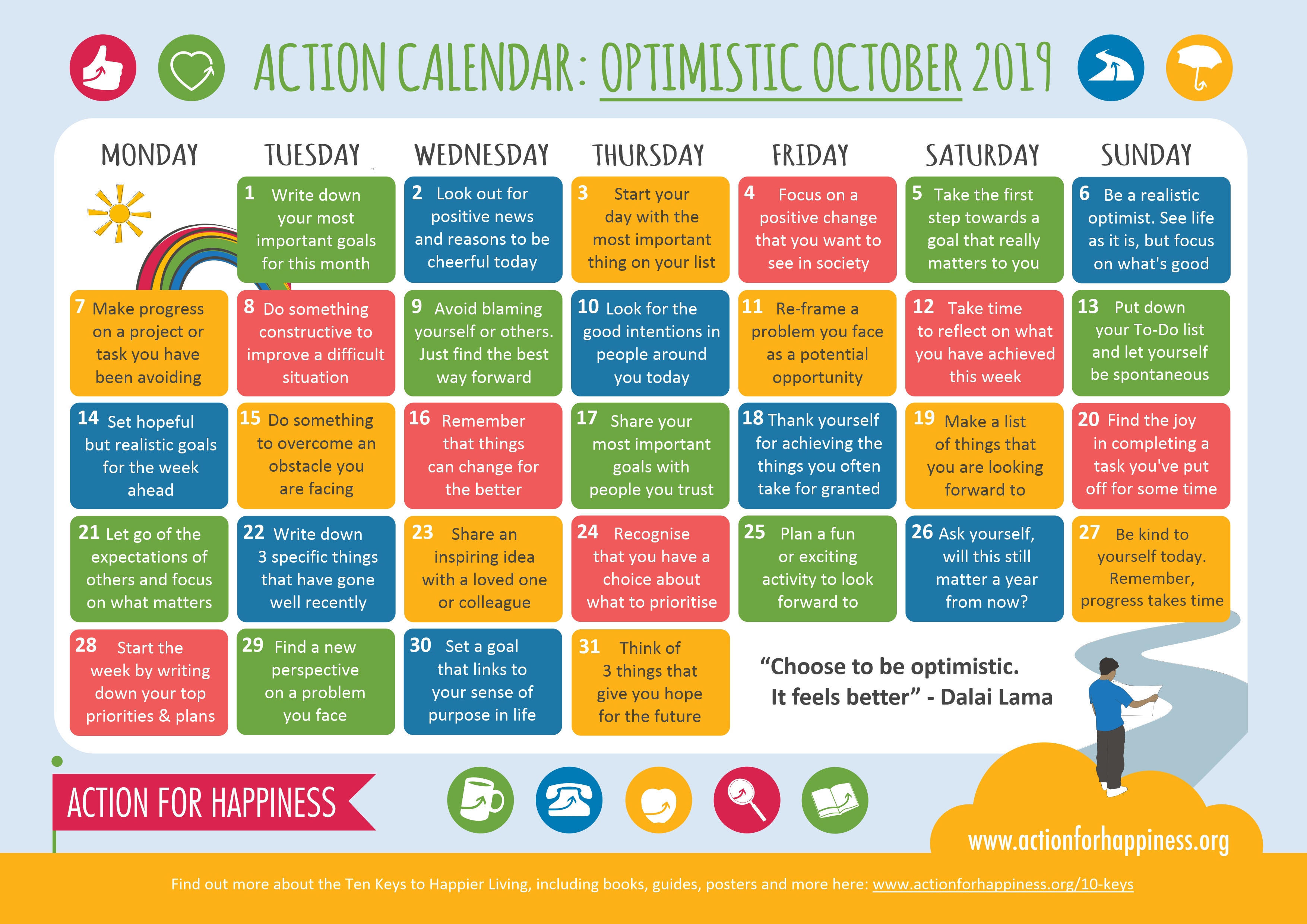 Blog Action for Happiness calendar